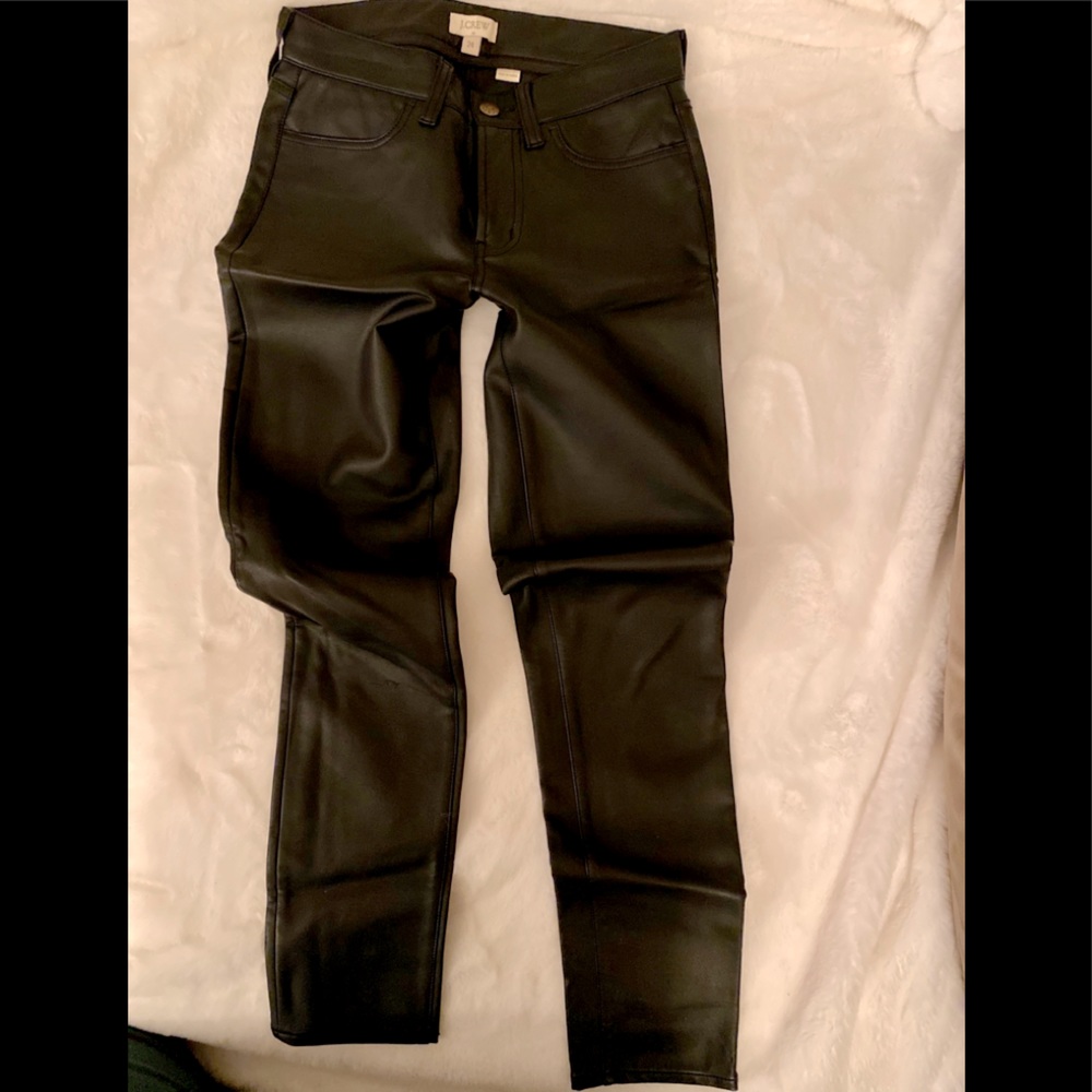 J. Crew leather pants (faux)